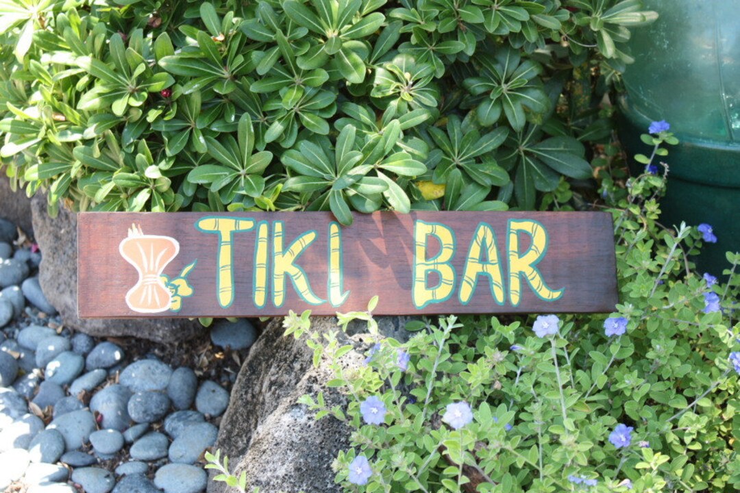 Wooden Tiki Bar Sign 20 Tiki Bar Decor dpttikibar1 - Etsy