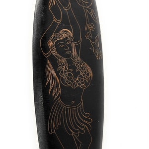 Wooden Surfboard w/ Hula Dancer 32&quot; - Hawaii Decor | #erb26007