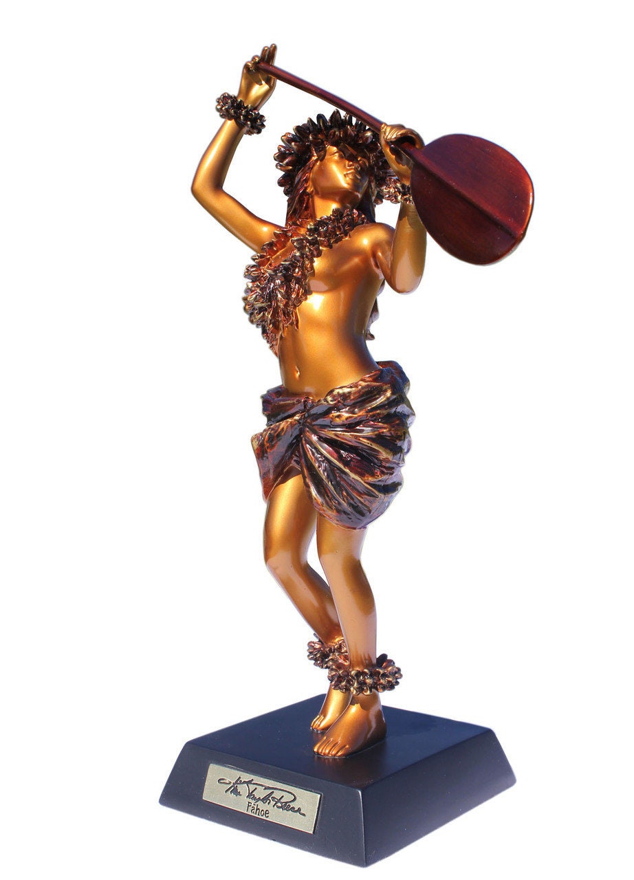 Pahoe Hawaiian Hula Paddler - Kim Taylor Reece Statue