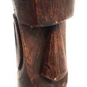 Moai Easter Island Tiki Totem 5" - Hand Carved | #dpt537112