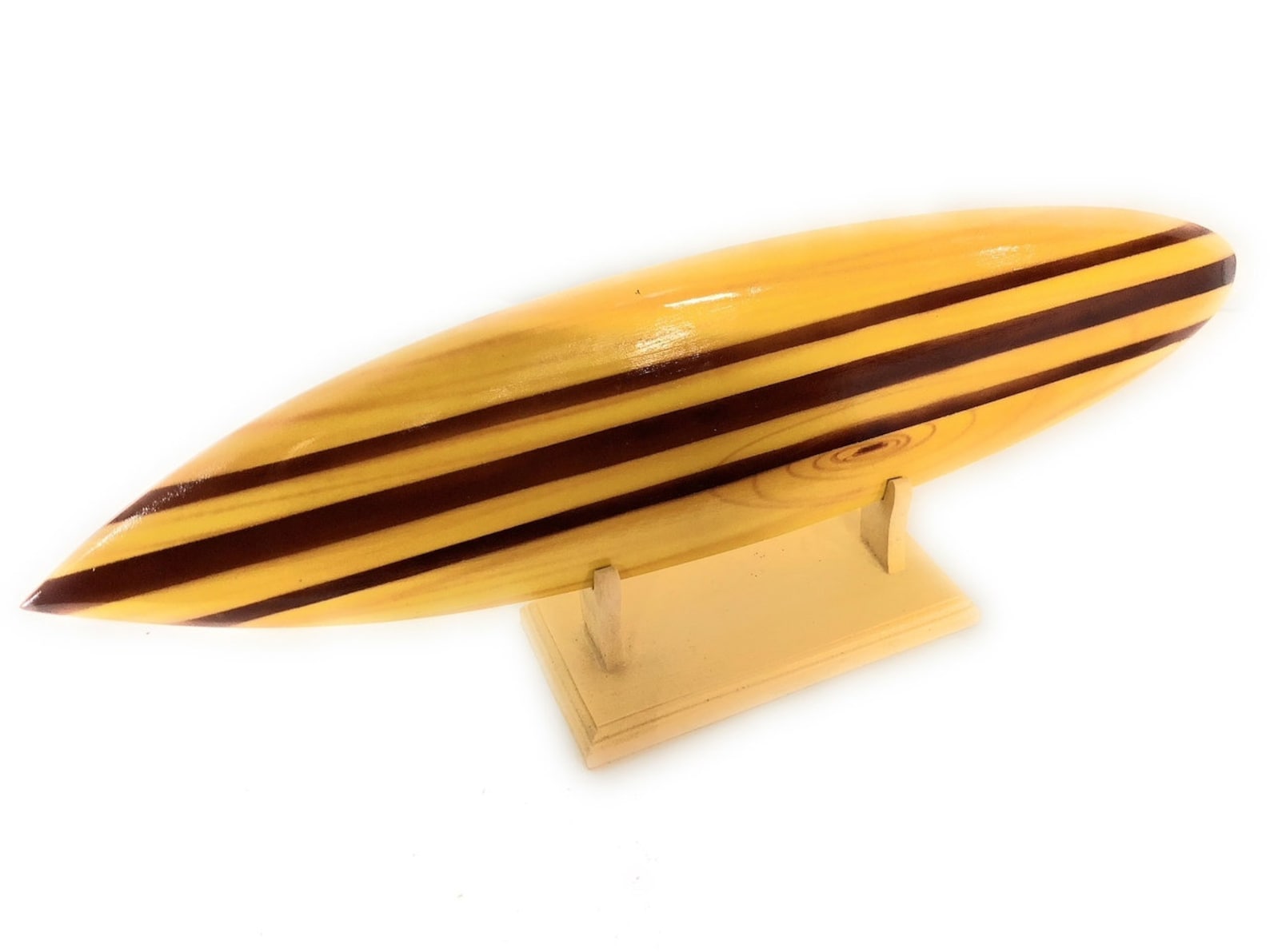 Classic Surfboard Natural W/ Horizontal Stand 16" - Trophy | # ...