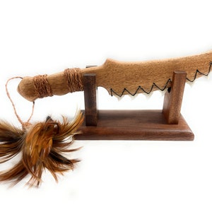 Koa Knife on Stand 16 inch - Hawaiian Artifact Replica | #koak01