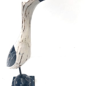 Decorative Heron Bird 14&quot; - Rustic Blue Coastal Decor | #ort1704834b