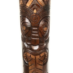 Maori Tiki Totem 20&quot; Antique Finish - Hand Carved | #dpt538150
