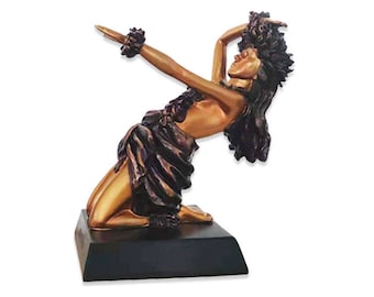 Kim Taylor Reece Cold Cast Resin Kane Kahiko “ancient Hula” Statue