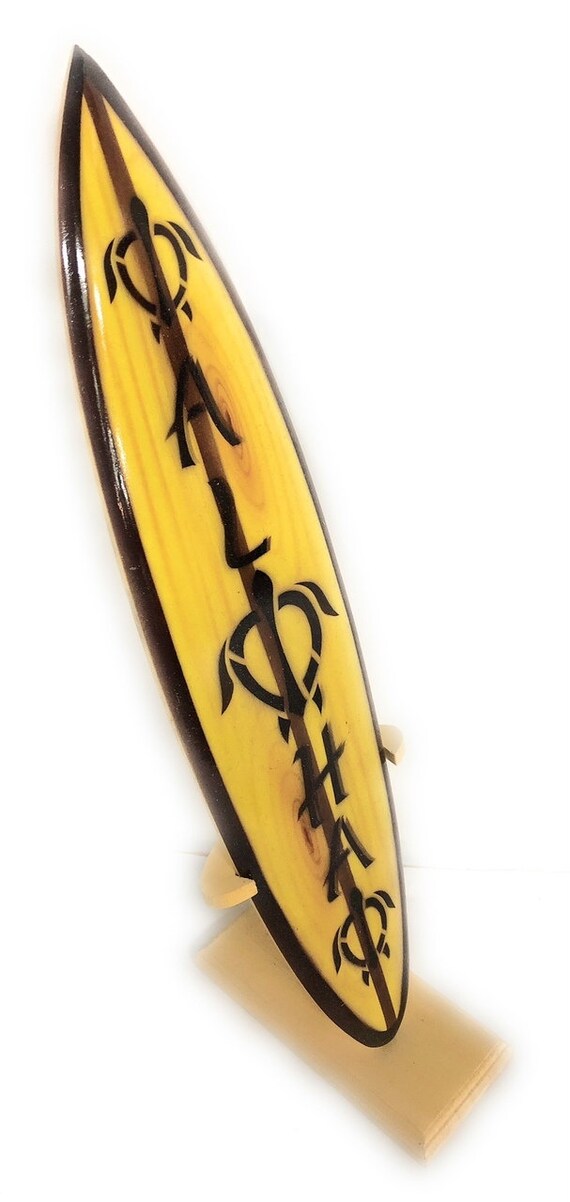 ☆aloha☆ Classic Surfboard Aloha with Hibiscus 16 in - Trophy