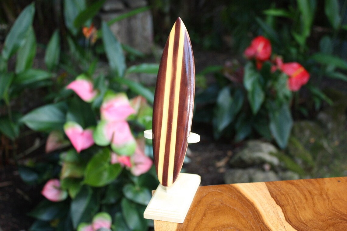 Classic Surfboard Brown W/ Vertical Stand 8" - Trophy | #wai350120b - Etsy