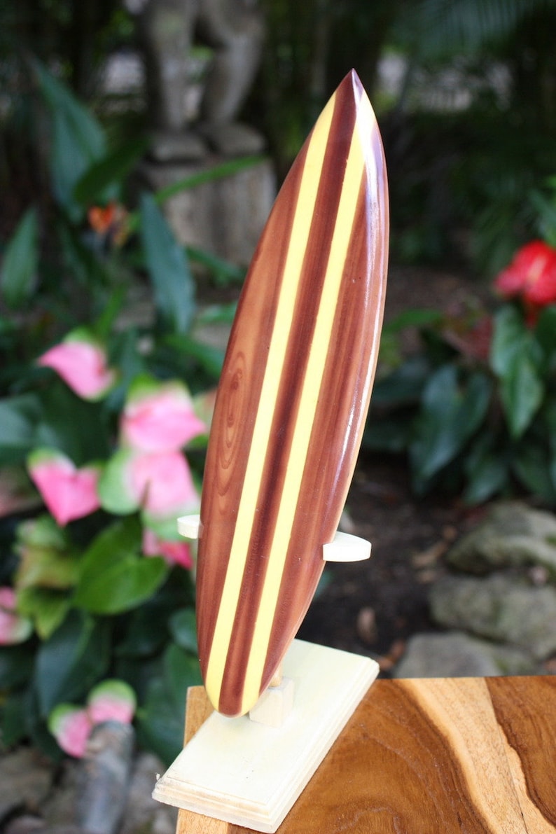 Classic Surfboard Brown W/ Vertical Stand 12" - Trophy | #wai350130b - Etsy