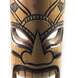 Love bamboo Tiki Mask 20" - Burnt Finish | #dpt509550