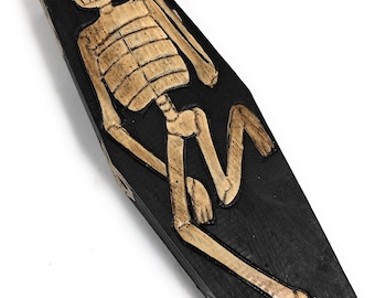 Skeleton Treasure Chest Box 12" - Skull Decor | #kng21039
