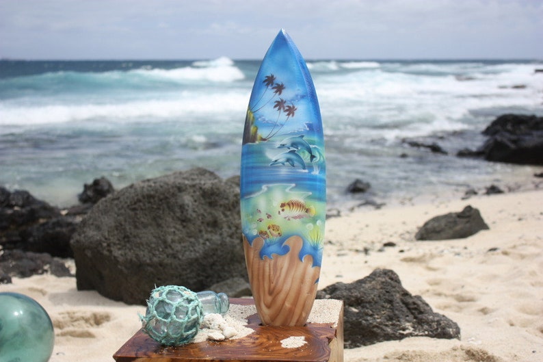 Surfboard W/ Island Sealife 20" - Surf Decor Hawaii - Trophy | # ...