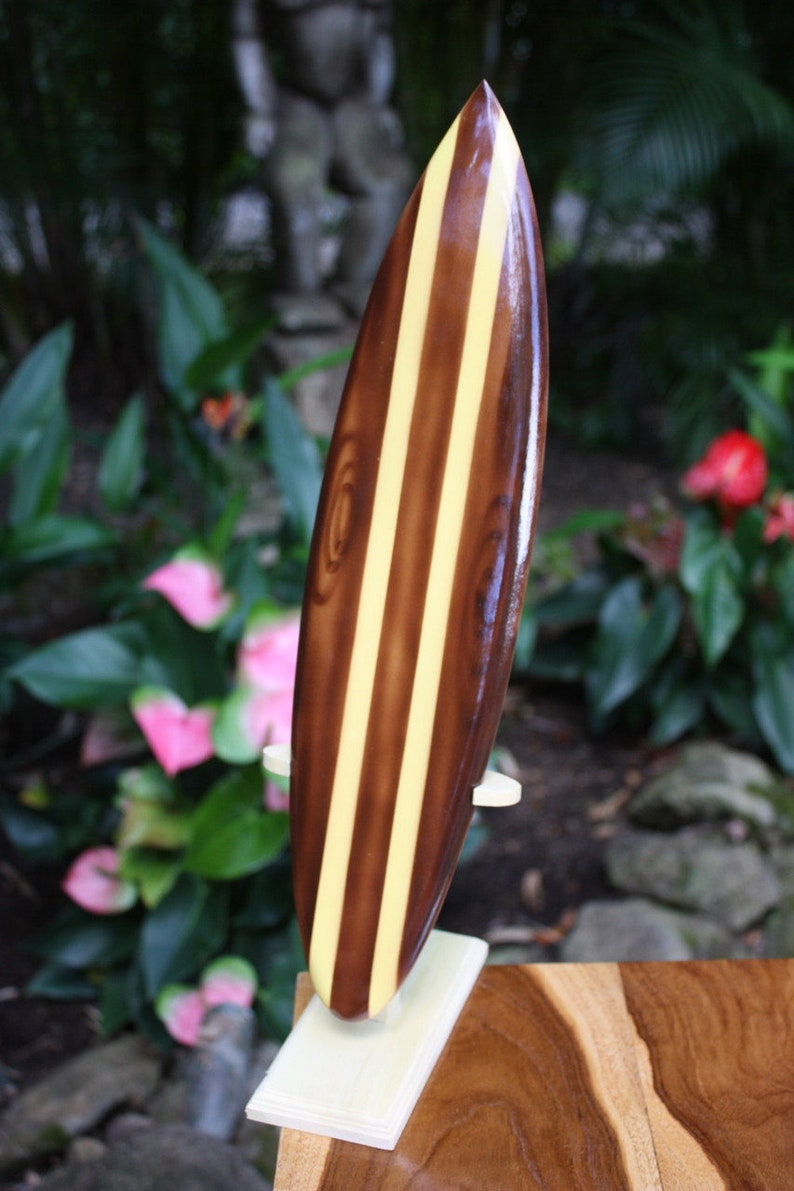 Classic Surfboard Brown W/ Vertical Stand 16" - Trophy | #wai350140b - Etsy