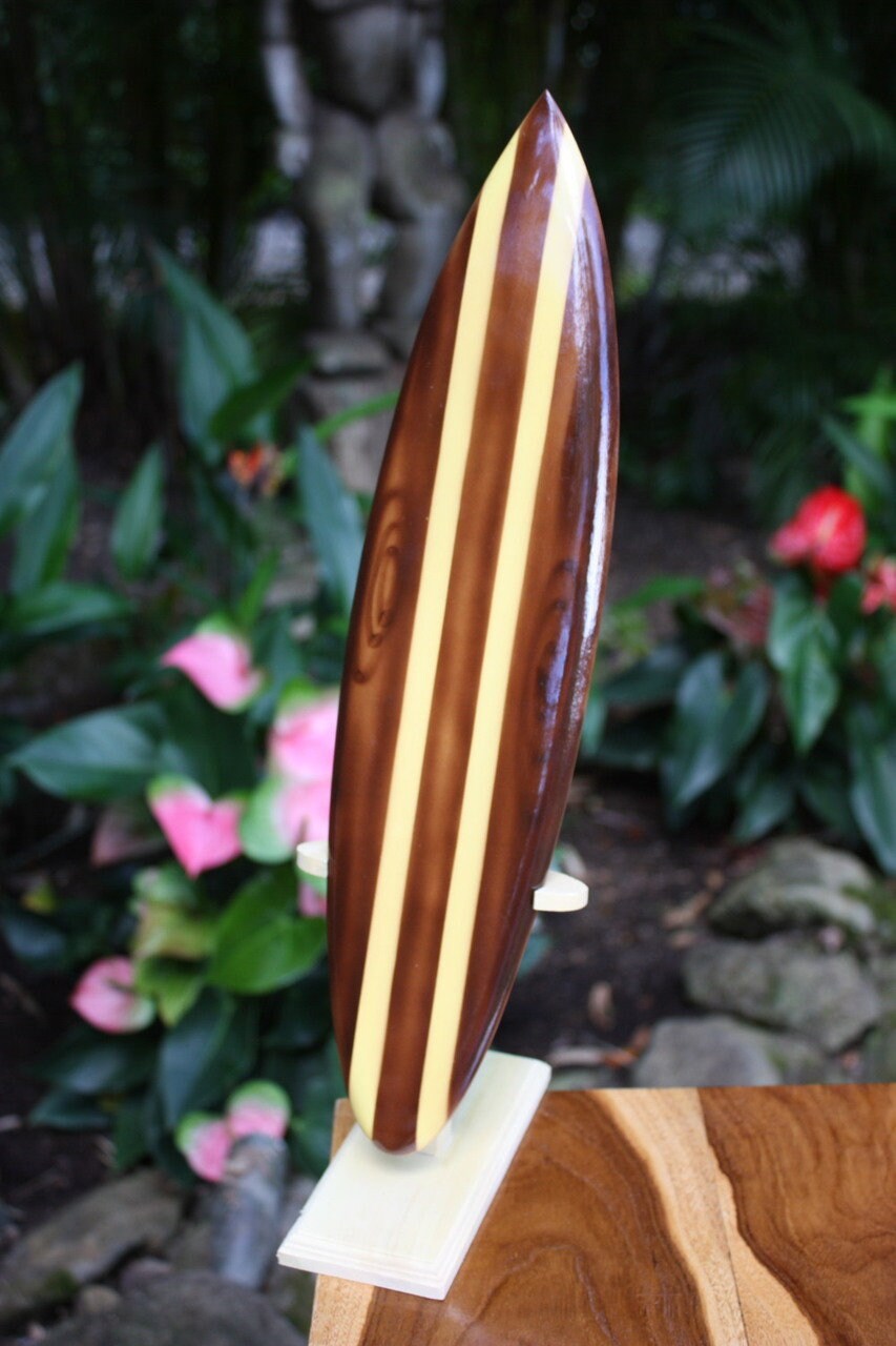 Classic Surfboard Brown W/ Vertical Stand 16" - Trophy | #wai350140b - Etsy