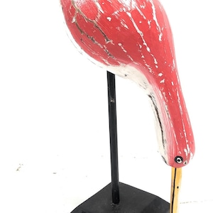Decorative Wooden Eating Egret Brid 14&quot; - Coastal Decor | #ort1704434r
