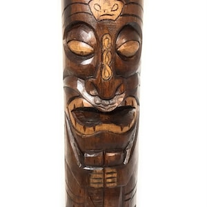 Easter Island Da King Tiki Totem 20&quot; Antique Finish - Hand Carved | #dpt538550