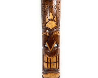 Happiness Tiki Mask 40" - Antique Finish hand Carved | #bag15056100