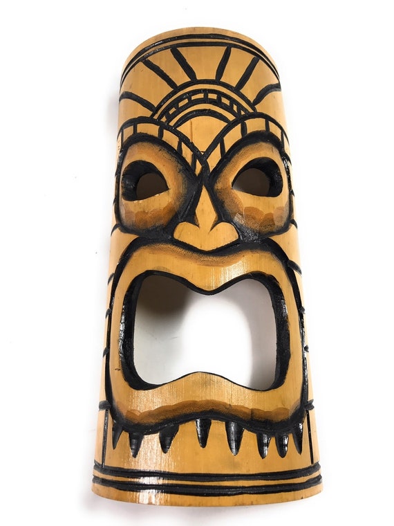 Krieger Huptling Bambus Tiki Maske 12" | #dpt509730 - Etsy.de