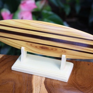 Classic Surfboard Natural W/ Horizontal Stand 12" - Trophy | # ...
