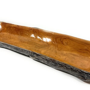 Unieke teakhouten wortelschaal 40 inch x 9 inch x 5 inch - middelpunt | #lpu514