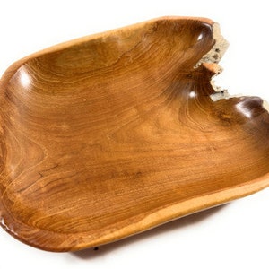 Rustic Wooden Bowl 11&quot;x10&quot;x2&quot; Teak Root | #hwa127