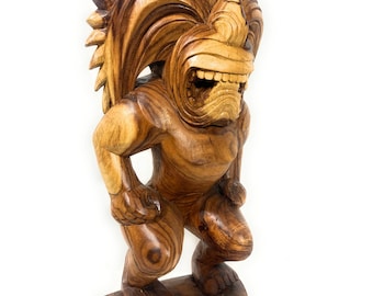 22インチマスクLONO TIKI、幸運と幸福の神、ハワイアンティキ神の