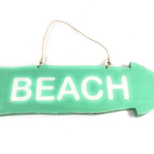 Arrow Sign &quot;Beach&quot; Wooden 12&quot; X 4&quot; - Turquoise | #snd25106t