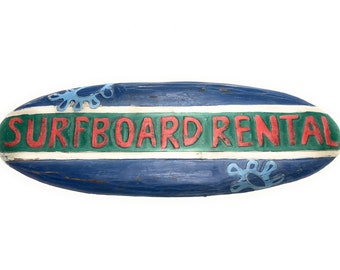 Surfboard Rental Rustic Surf Sign 20" - Surfing Accents | #bds1205850