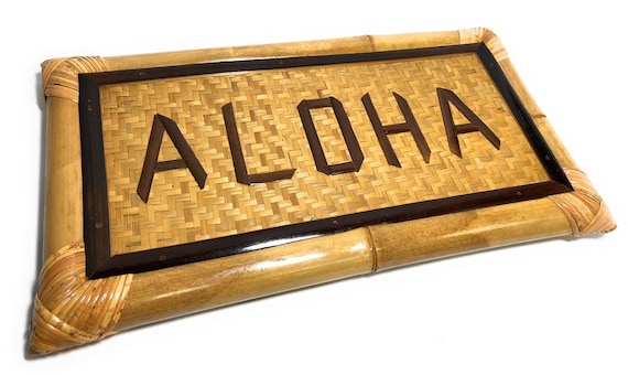 Aloha Bamboo Sign 22