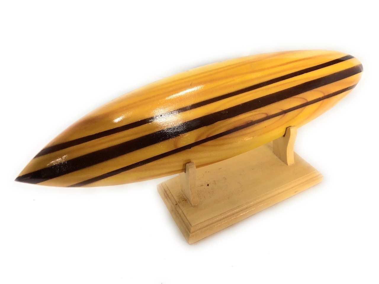 Classic Surfboard Natural W/ Horizontal Stand 12" - Trophy | # ...