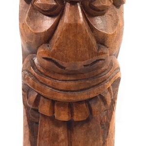 Maori Tiki Totem 12&quot; Stained - Warrior Strength Tiki | #yda1100830b
