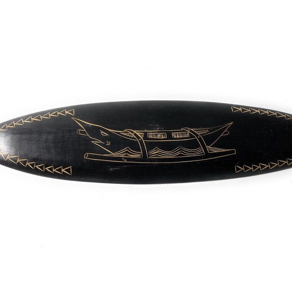 Tabla de surf de madera con canoa estabilizadora de 16" - Surf Decor / #ERB2601740