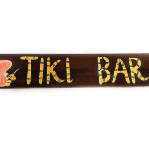 Wooden Tiki Bar Sign 20&quot; - Tiki Bar Decor | #dpttikibar1