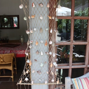 Hanging Net W/ Seashells Xxxl - Assortment - Coastal Decor