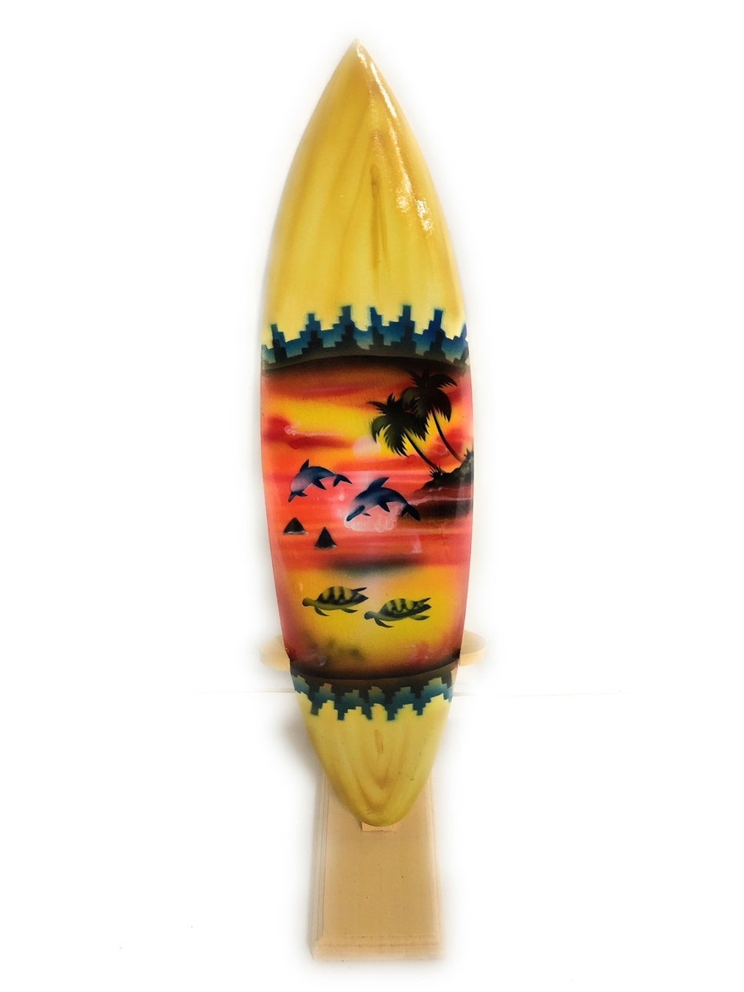 Surfboard W/ Stand Sunset Design 16" - Trophy | #lea04g40 - Etsy
