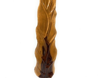 Elegant Carved Leaf On Stand 30" X 9" X 7" Black Walnut - Centerpiece | #cin19