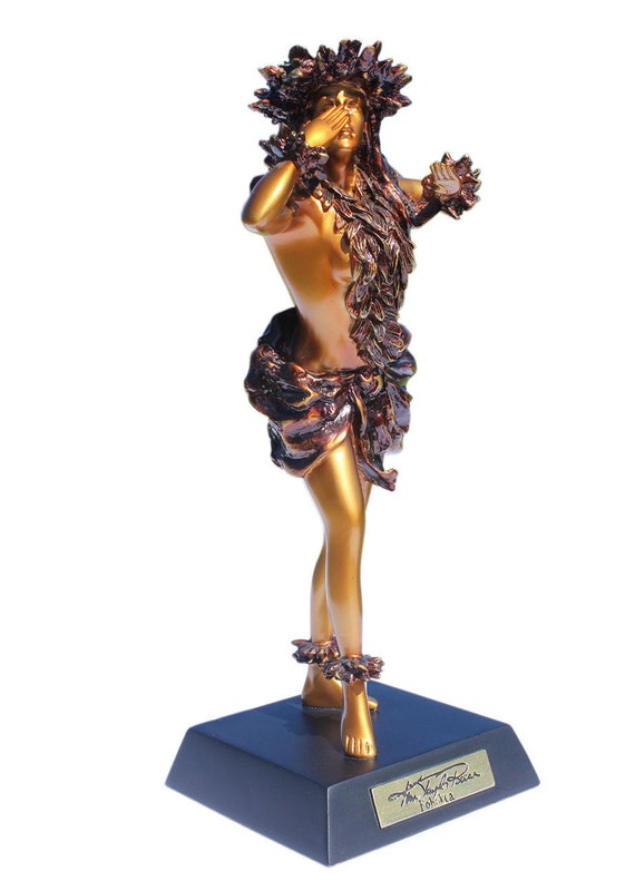 希少★キム テイラー リース スタチュー pohakea - STATUE 銅像 Pohakea Hula Dancer Over the Rainbow - Kim Taylor Reece Statue