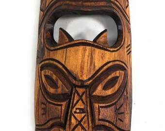 Fijian Tiki Mask 12" - 2 Deities Strength & Abundance | #mdr1900230