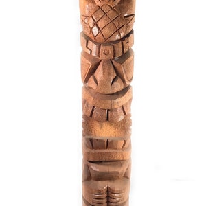 Pineapple Outdoor Tiki Totem 40&quot; w/ Aloha - Naural Finish | #lbj3026100i