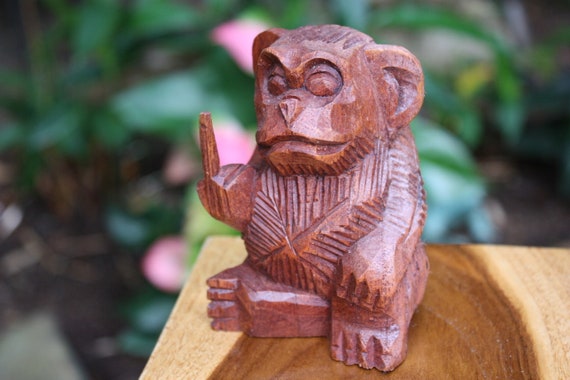 Rude Monkey Carved 4.5