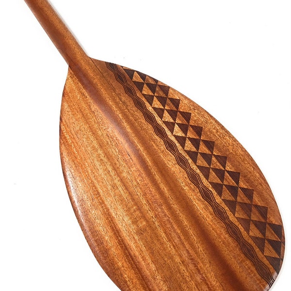 Koa Paddle 32" T-Handle w/ Etched Tribal Design - Corporate Gifts | #koam008tr