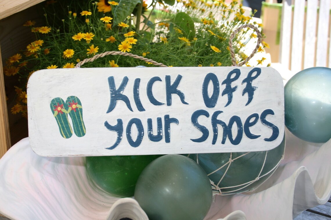 Kick off Your Shoes Sign 14 Hawaii Decor ort1707035 - Etsy