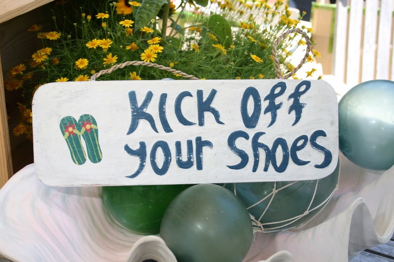 Kick off Your Shoes Sign 14 Hawaii Decor ort1707035 Etsy