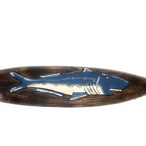Shark Bite Surf Sign w/ Fish - 40&quot; - Surf Decor | #ksa9035100