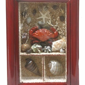 Framed Sea Collage 7&quot; X 10&quot; -coastal Decor