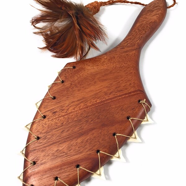 Alii Hawaiian War Club 15" - Authentic Shark Teeth | #koalom004