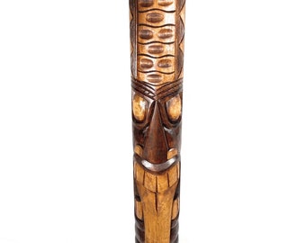 Strength Tiki Totem 60" Antique Finish - Hand Carved | #bag15069150