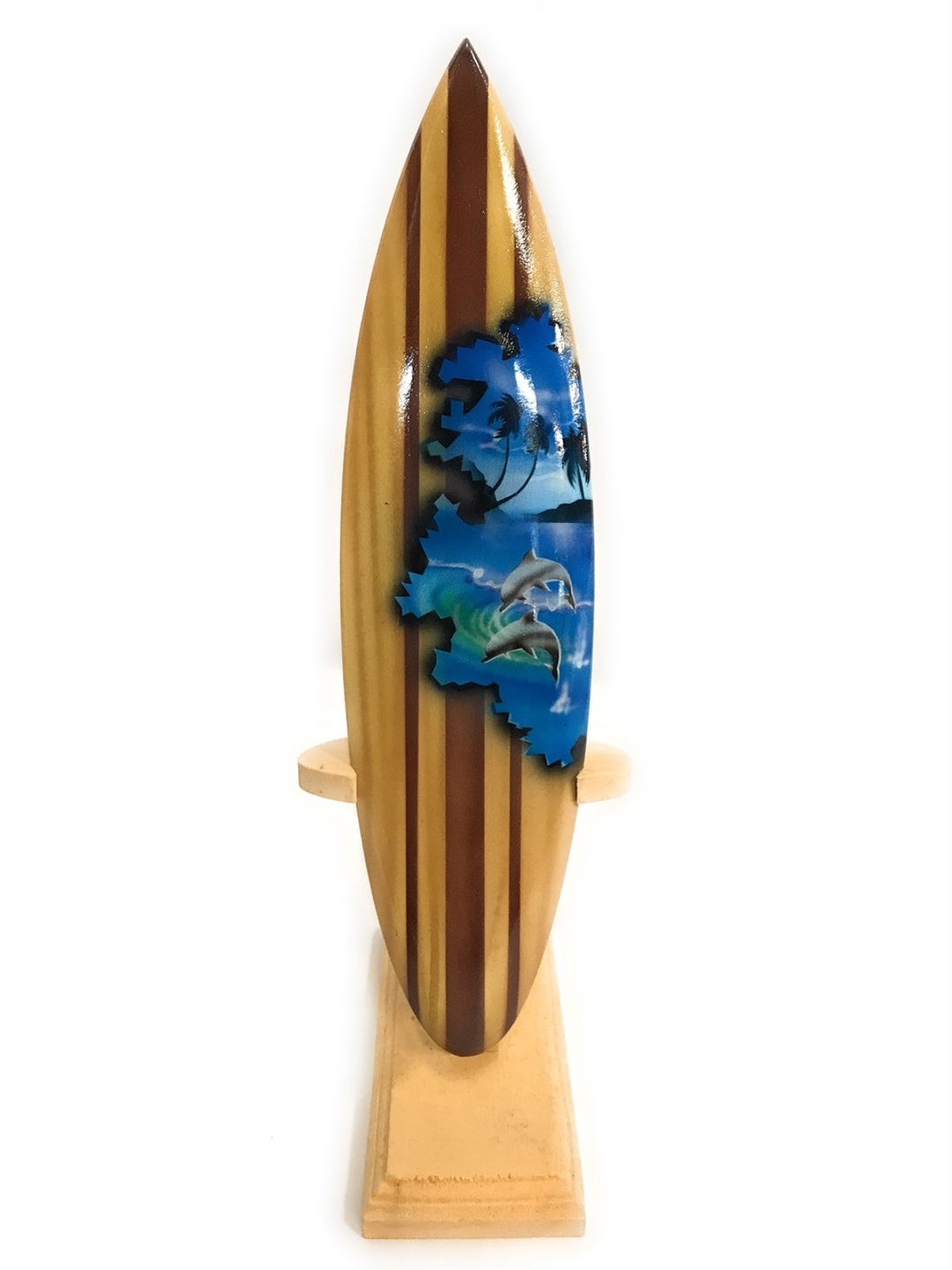 Surfboard W/ Stand Dolphins Design 8" - Trophy | #lea02b20 - Etsy