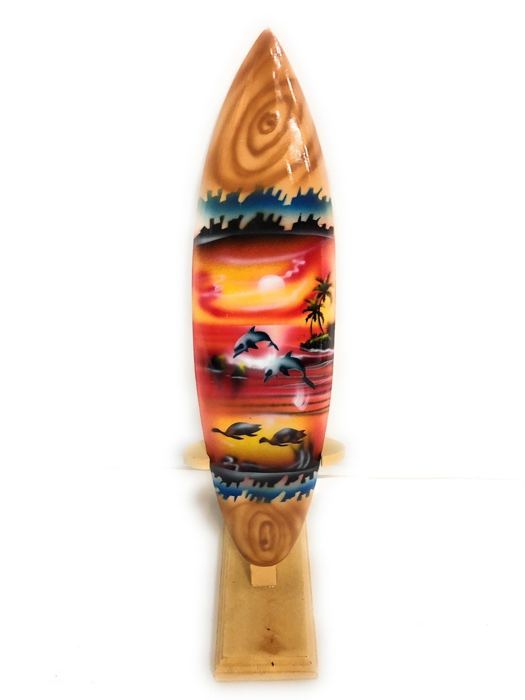 Surfboard W/ Stand Sunset Design 12" - Trophy | #lea03g30 - Etsy