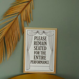 Funny Bathroom Poster: Vintage Style Restroom Wall Art