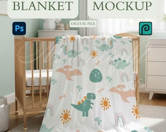 Baby Decke Mockup | Realistische PSD Szene (Digitaler Download)